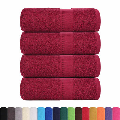 Vidaxl -Seifenwischtücher 4 PCs 30 x 30 cm 360 g m² 100% Baumwollburgunderrot