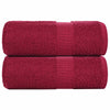 VIDAXL Gäste Wischtücher 2 PCs 30x50 cm 360 g m² 100% Baumwollburgunderrot