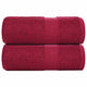 VIDAXL Gäste Wischtücher 2 PCs 30x50 cm 360 g m² 100% Baumwollburgunderrot