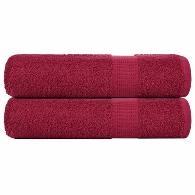 VIDAXL -Handtücher 2 ST 50x100 cm 360 g m² 100% Baumwollburgundrot
