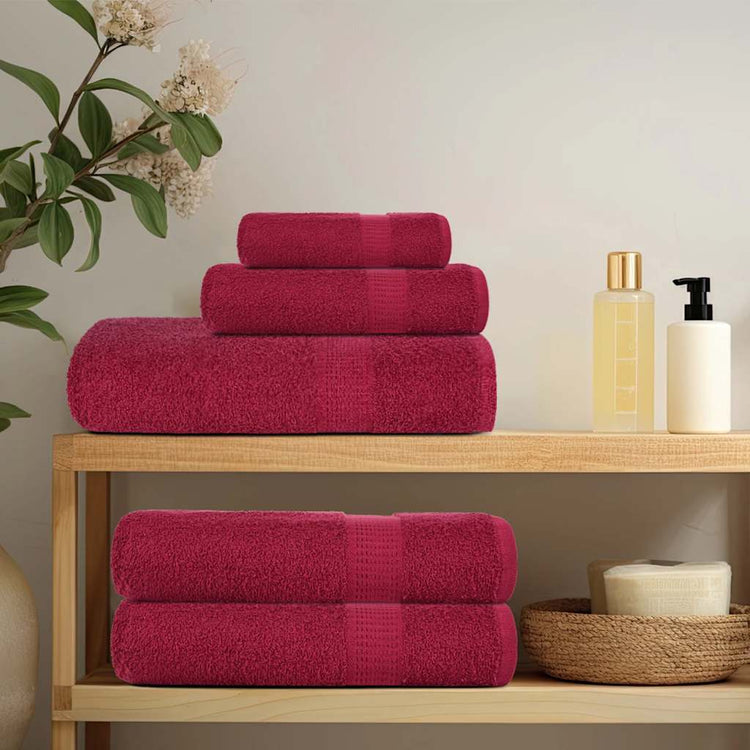 VIDAXL -Handtücher 10 ST 50x100 cm 360 g m² 100% Baumwollburgundrot
