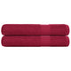 VIDAXL -Handtücher 2 ST 100x200 cm 360 g m² 100% Baumwollburgundrot
