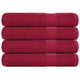 VIDAXL -Handtücher 4 Stcs 100x200 cm 360 g m² 100% Baumwollburgundrot