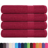 VIDAXL -Handtücher 4 Stcs 100x200 cm 360 g m² 100% Baumwollburgundrot
