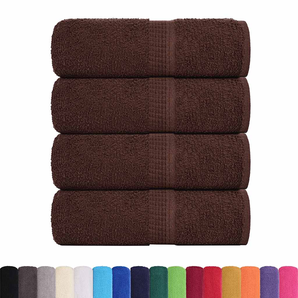 Vidaxl -Seifenwischtücher 4 ST 30 x 30 cm 360 g m² 100% Baumwollbraun