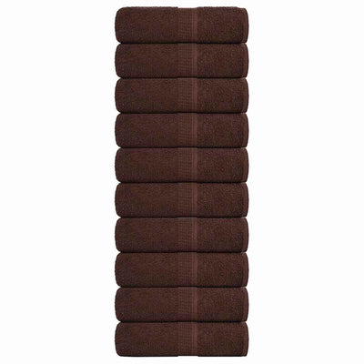 Vidaxl -Seifenwischtücher 10 ST 30 x 30 cm 360 g m² 100% Baumwollbraun