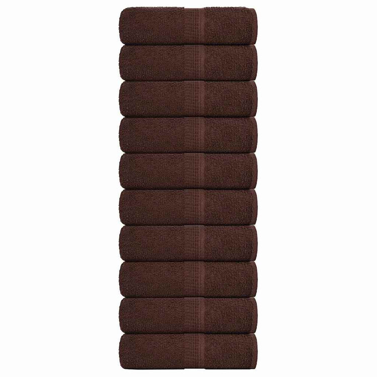 Vidaxl -Seifenwischtücher 10 ST 30 x 30 cm 360 g m² 100% Baumwollbraun