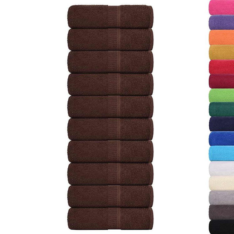 Vidaxl -Seifenwischtücher 10 ST 30 x 30 cm 360 g m² 100% Baumwollbraun