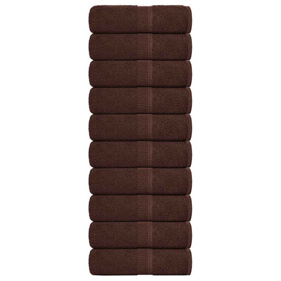 VIDAXL GAST WIPES 10 PCs 30 x 50 cm 360 g m² 100% Baumwollbraun