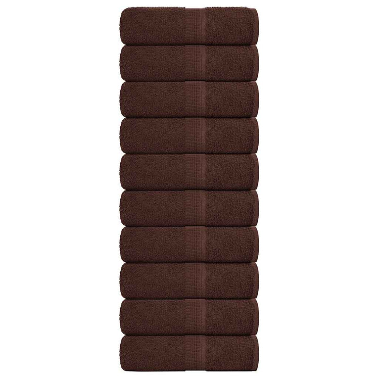 VIDAXL GAST WIPES 10 PCs 30 x 50 cm 360 g m² 100% Baumwollbraun