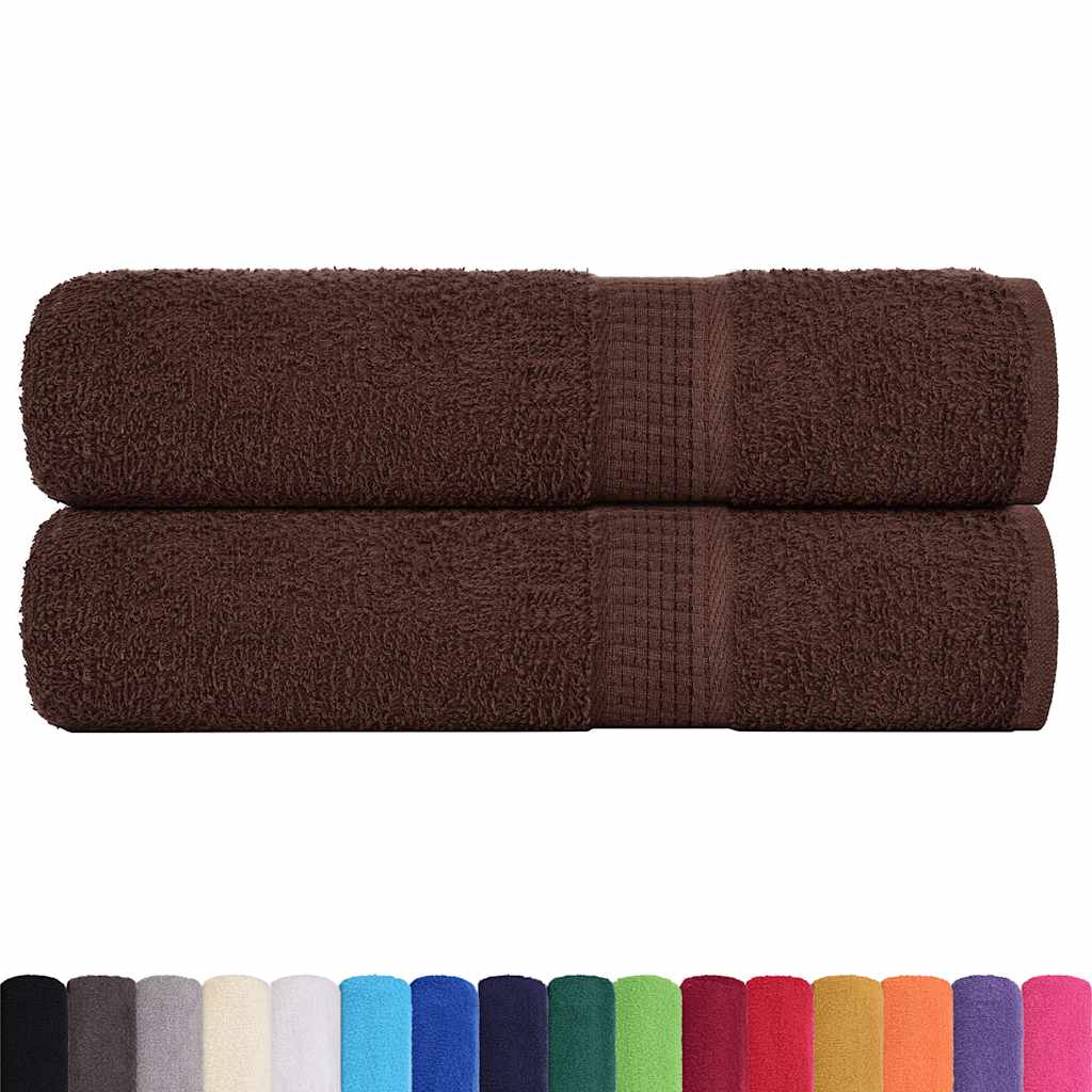 VIDAXL -Handtücher 2 ST 50x100 cm 360 g m² 100% Baumwollbraun