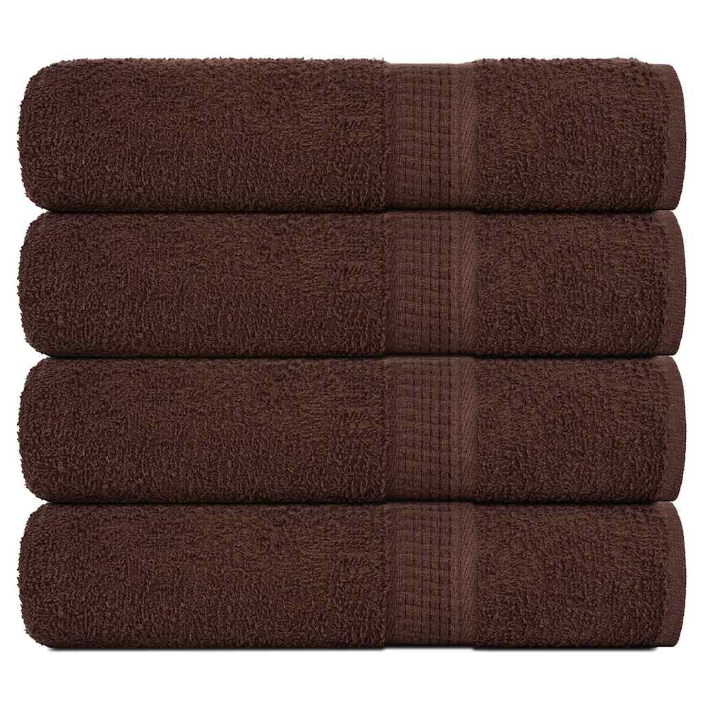 VIDAXL -Handtücher 4 ST 50x100 cm 360 g m² 100% Baumwollbraun