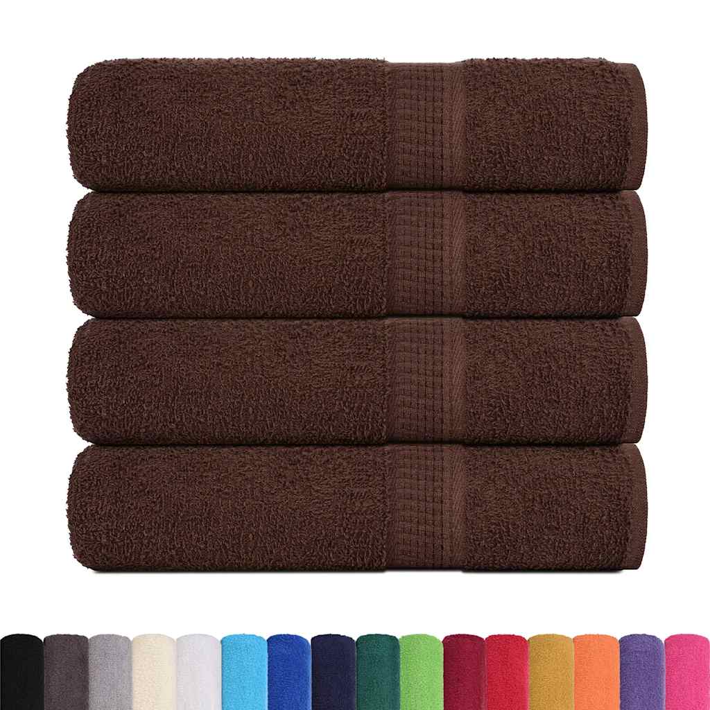 VIDAXL -Handtücher 4 ST 50x100 cm 360 g m² 100% Baumwollbraun