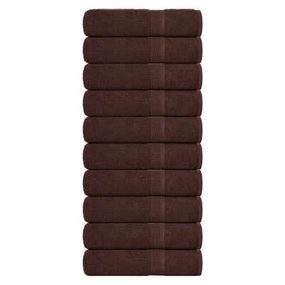 VIDAXL -Handtücher 10 ST 50x100 cm 360 g m² 100% Baumwollbraun