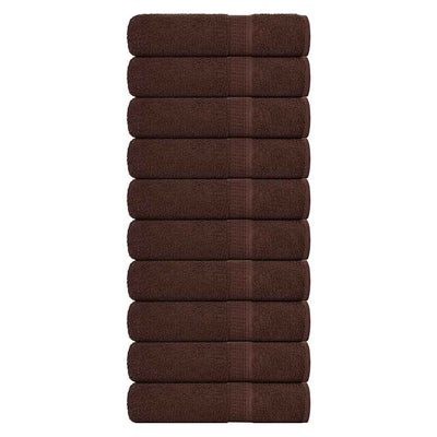 VIDAXL Duschtücher 10 ST 70x140 cm 360 g m² 100% Baumwollbraun
