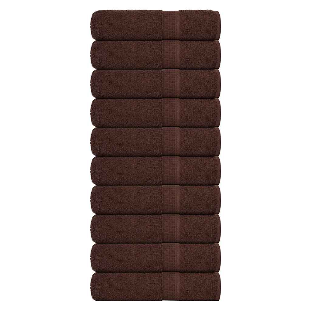 VIDAXL Duschtücher 10 ST 70x140 cm 360 g m² 100% Baumwollbraun