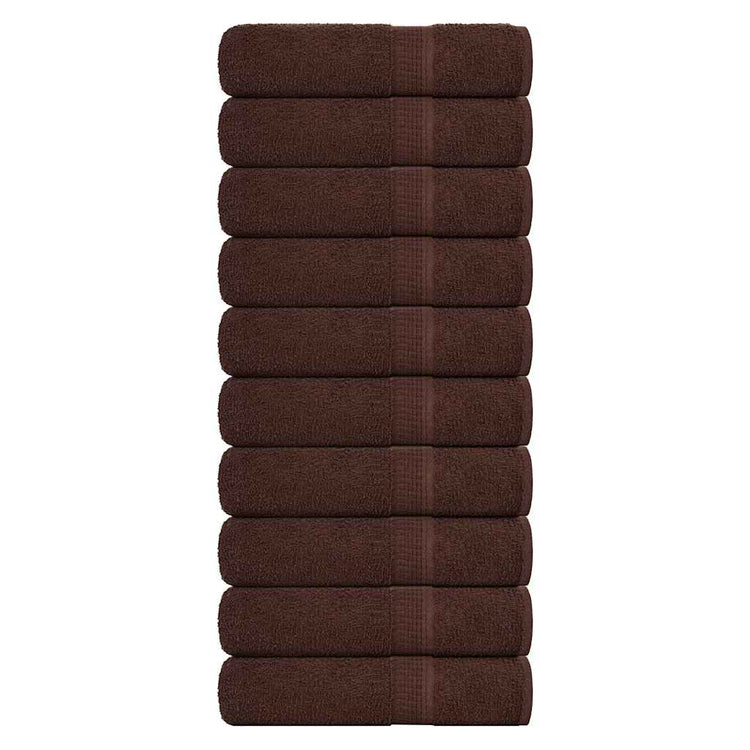 VIDAXL Duschtücher 10 ST 70x140 cm 360 g m² 100% Baumwollbraun