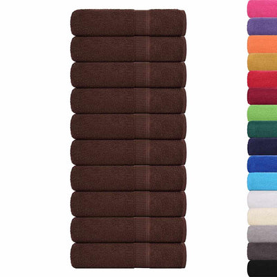 VIDAXL Duschtücher 10 ST 70x140 cm 360 g m² 100% Baumwollbraun