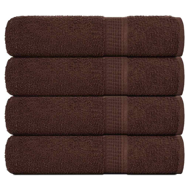 Vidaxl Badetücher 4 PC 100x150 cm 360 g m² 100% Baumwollbraun
