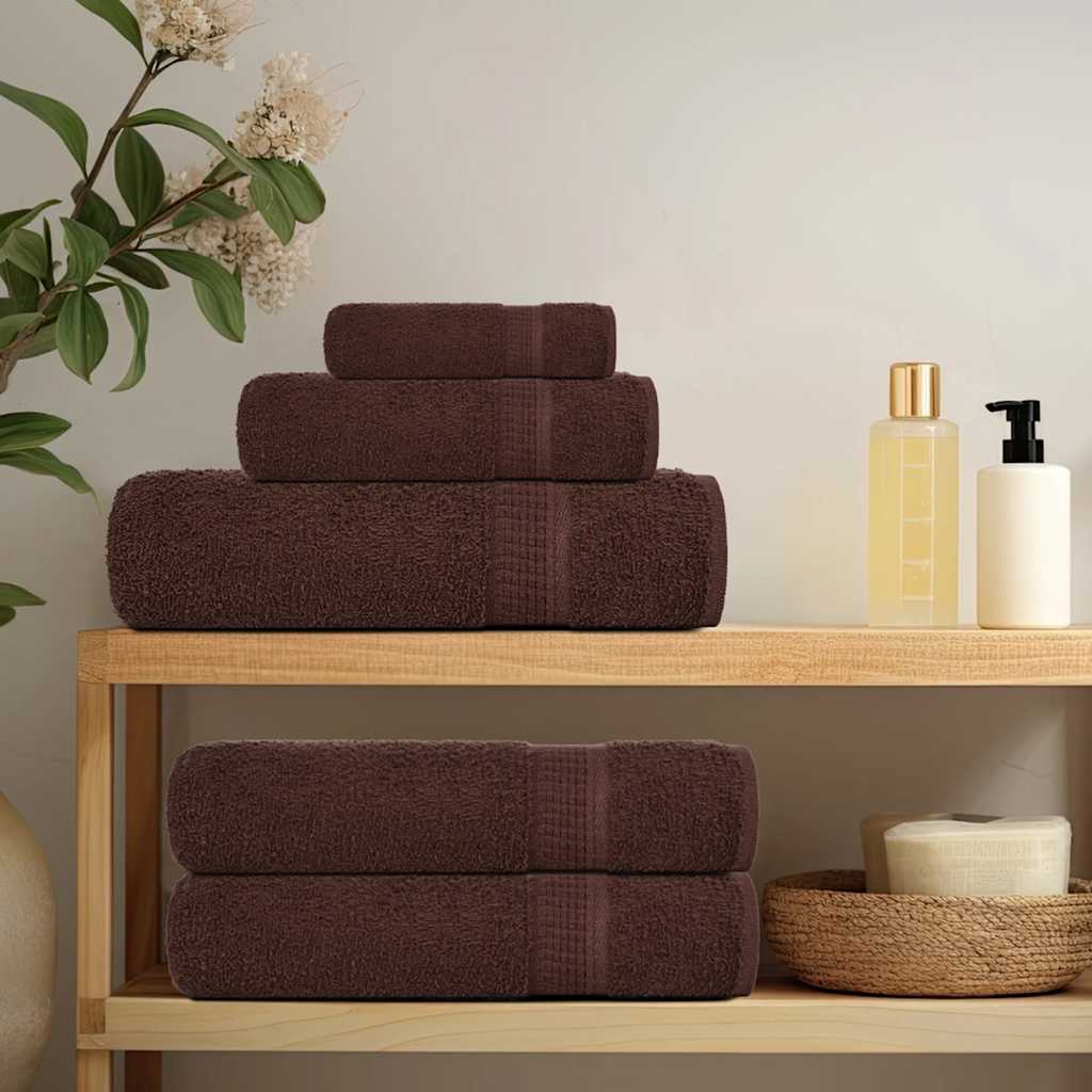 Vidaxl Badetücher 4 PC 100x150 cm 360 g m² 100% Baumwollbraun