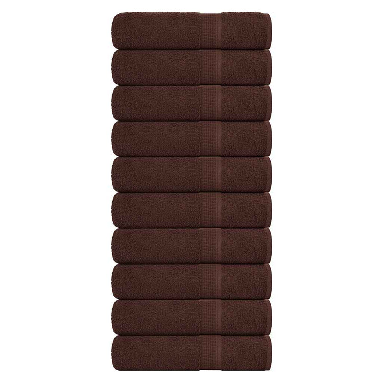 Vidaxl Badetücher 10 Stk 100x150 cm 360 g m² 100% Baumwollbraun