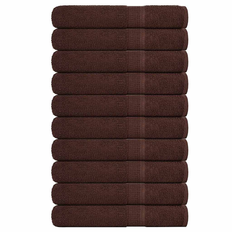 Vidaxl Sauna Handtücher 10 ST 80x200 cm 360 g m² 100% Baumwollbraun