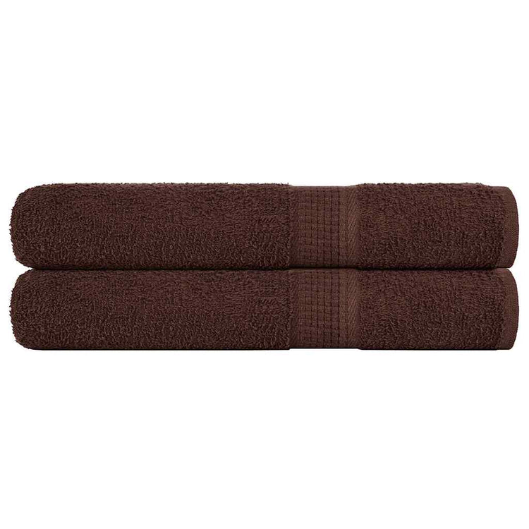 VIDAXL -Handtücher 2 PCs 100x200 cm 360 g m² 100% Baumwollbraun