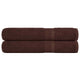 VIDAXL -Handtücher 2 PCs 100x200 cm 360 g m² 100% Baumwollbraun