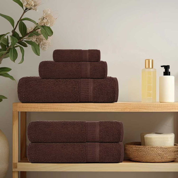 VIDAXL -Handtücher 2 PCs 100x200 cm 360 g m² 100% Baumwollbraun