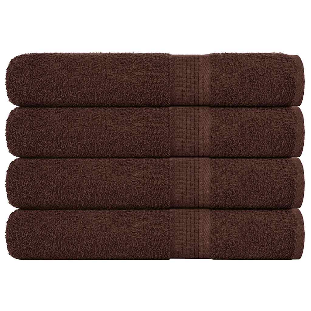 VIDAXL -Handtücher 4 PCs 100x200 cm 360 g m² 100% Baumwollbraun