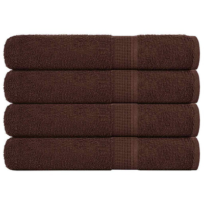 VIDAXL -Handtücher 4 PCs 100x200 cm 360 g m² 100% Baumwollbraun
