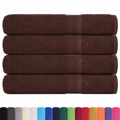 VIDAXL -Handtücher 4 PCs 100x200 cm 360 g m² 100% Baumwollbraun