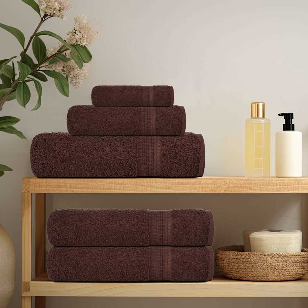 VIDAXL -Handtücher 4 PCs 100x200 cm 360 g m² 100% Baumwollbraun