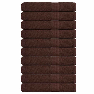 VIDAXL -Handtücher 10 Stcs 100x200 cm 360 g m² 100% Baumwollbraun