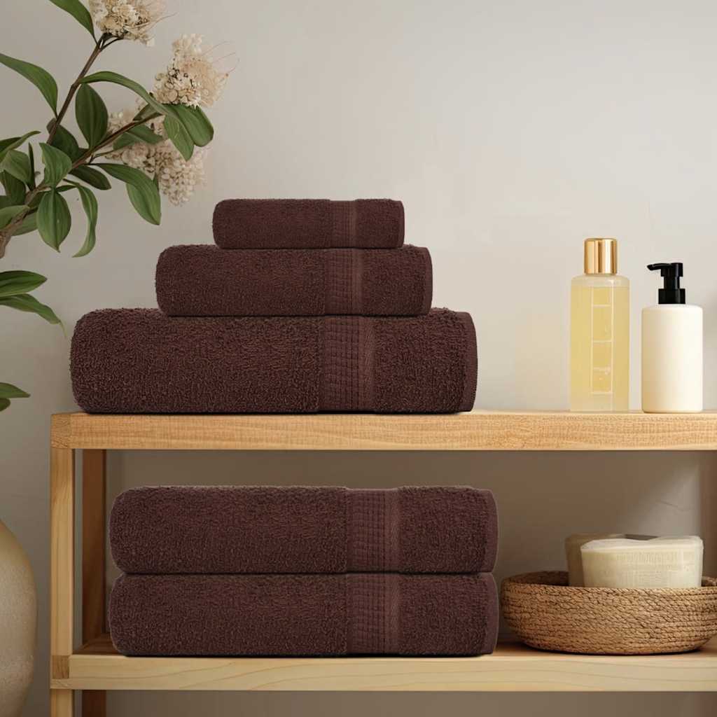 VIDAXL -Handtücher 10 Stcs 100x200 cm 360 g m² 100% Baumwollbraun