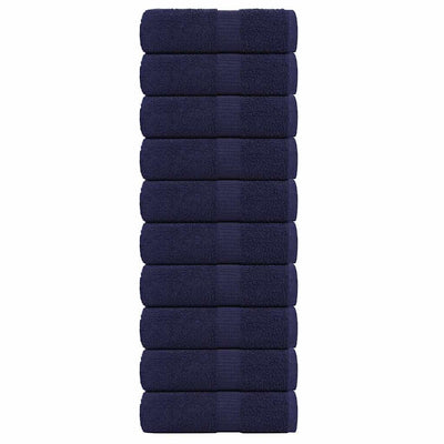 Vidaxl Seifenwisch 10 ST 30x30 cm 360 g m² 100% Baumwollmarineblau