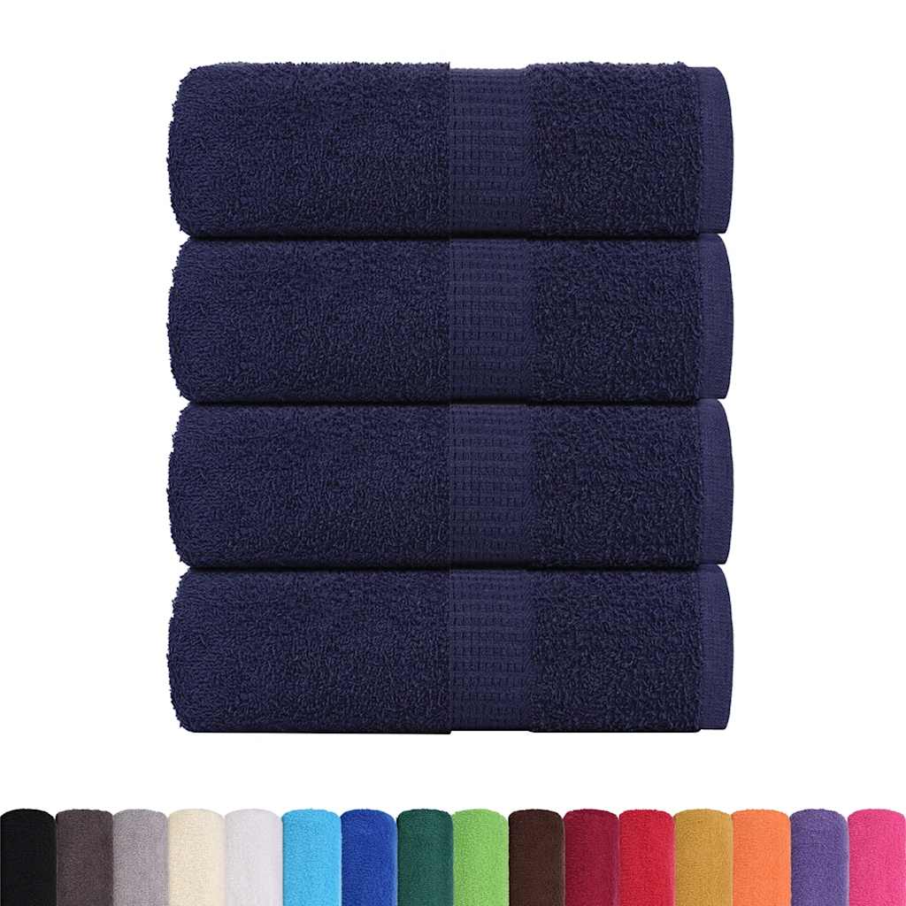 VIDAXL GAST WIPES 4 PCS 30 x 50 cm 360 g m² 100% Baumwollmarineblau