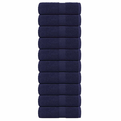 VIDAXL GAST WIPES 10 PCS 30 x 50 cm 360 g m² 100% Baumwollmarineblau