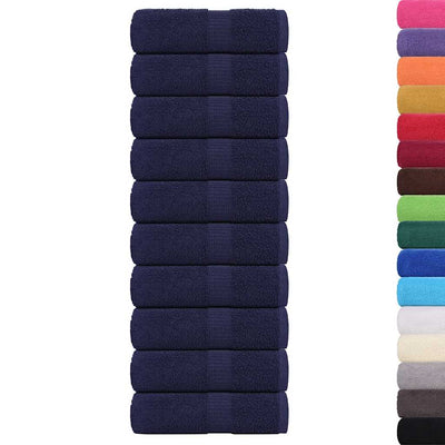 VIDAXL GAST WIPES 10 PCS 30 x 50 cm 360 g m² 100% Baumwollmarineblau