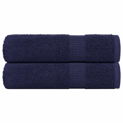 VIDAXL -Handtücher 2 ST 50x100 cm 360 g m² 100% Baumwollmarineblau