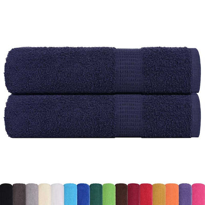 VIDAXL -Handtücher 2 ST 50x100 cm 360 g m² 100% Baumwollmarineblau