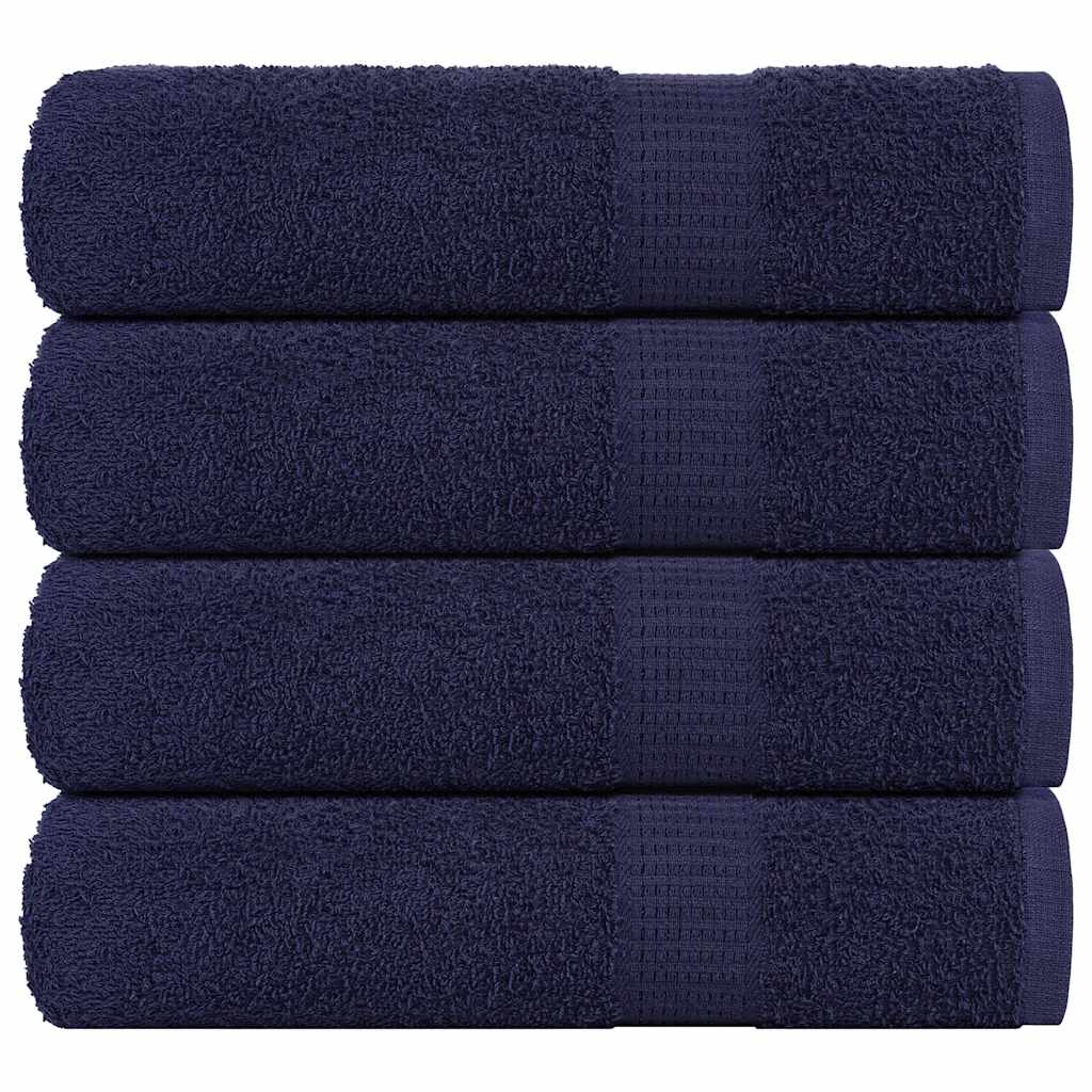 VIDAXL -Handtücher 4 ST 50x100 cm 360 g m² 100% Baumwollmarineblau