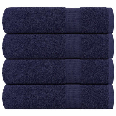 VIDAXL -Handtücher 4 ST 50x100 cm 360 g m² 100% Baumwollmarineblau
