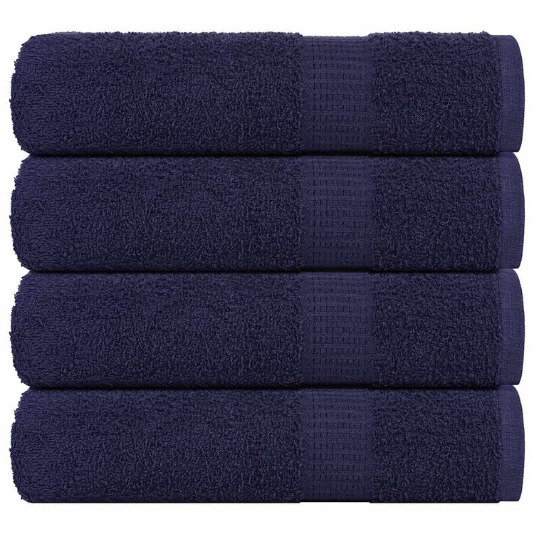 VIDAXL -Handtücher 4 ST 50x100 cm 360 g m² 100% Baumwollmarineblau