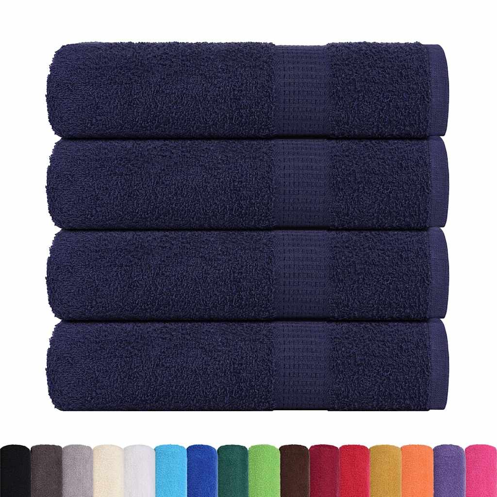 VIDAXL -Handtücher 4 ST 50x100 cm 360 g m² 100% Baumwollmarineblau