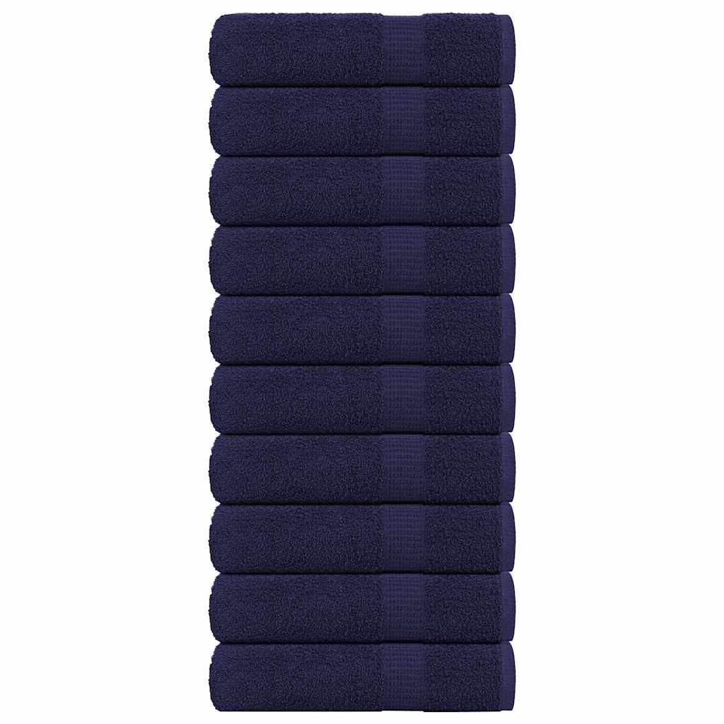 VIDAXL -Handtücher 10 ST 50x100 cm 360 g m² 100% Baumwollmarineblau