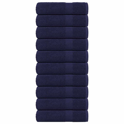 VIDAXL -Handtücher 10 ST 50x100 cm 360 g m² 100% Baumwollmarineblau