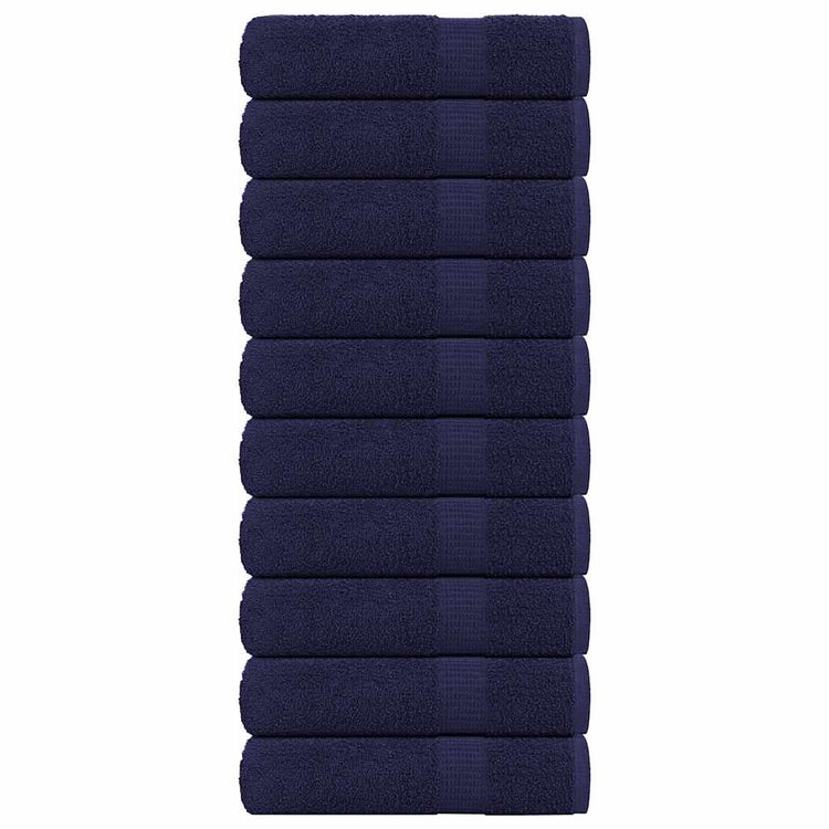 VIDAXL -Handtücher 10 ST 50x100 cm 360 g m² 100% Baumwollmarineblau