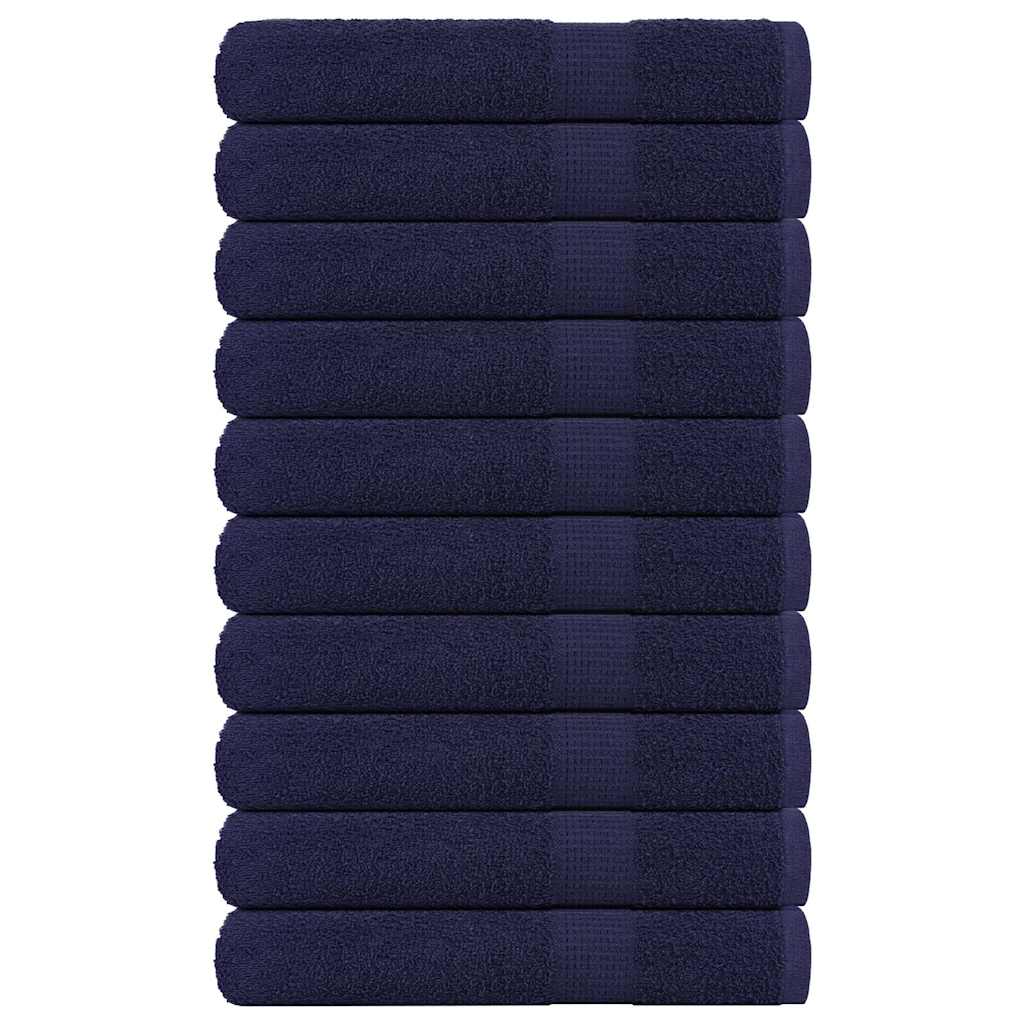 Vidaxl Sauna Handtücher 10 ST 80x200 cm 360 g m² 100% Baumwollmarineblau