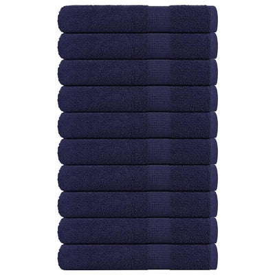 Vidaxl Sauna Handtücher 10 ST 80x200 cm 360 g m² 100% Baumwollmarineblau
